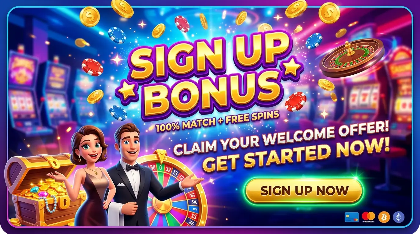 High Roller casino sign up bonus